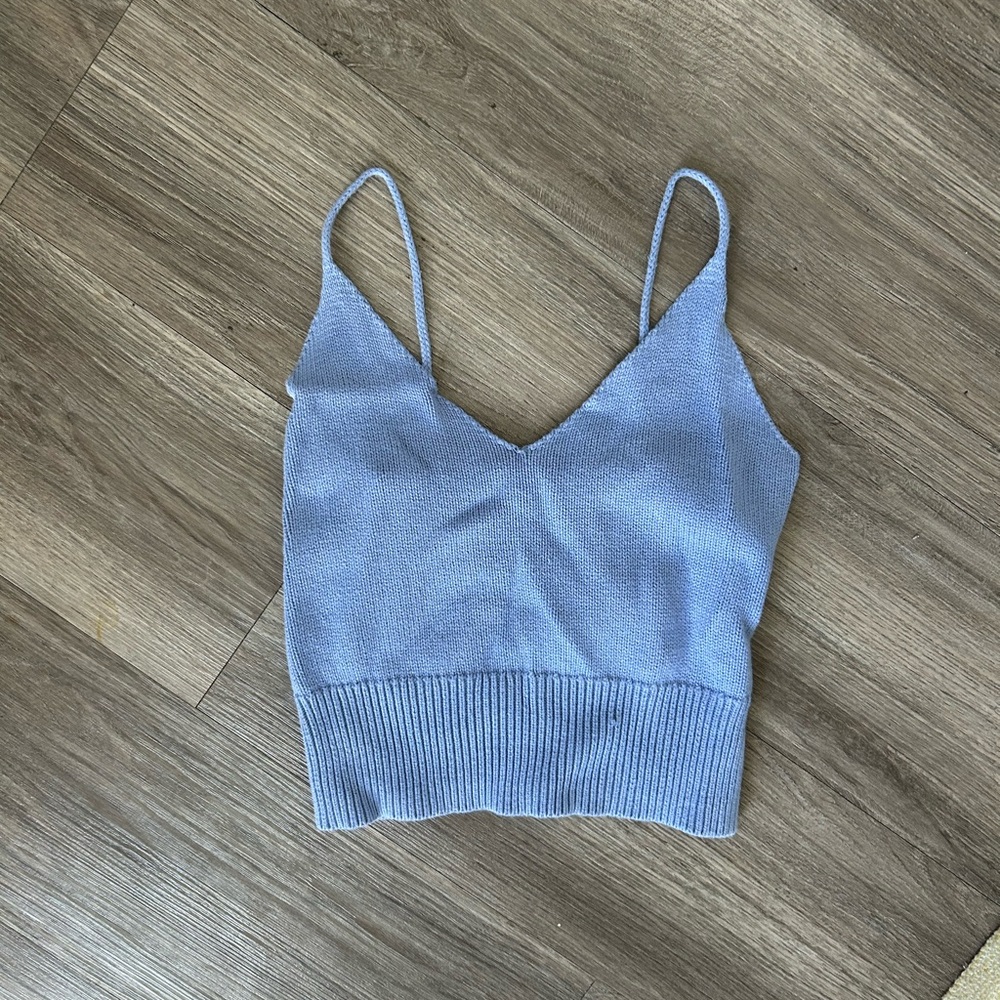 Brandy Melville Periwinkle Knit Crop Top